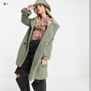 Green Sherpa coat